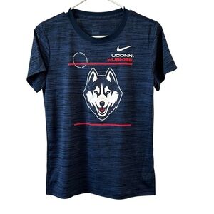 Nike Navy Heathered UConn Huskies Graphic Short Sleeve Women's Small Tee
